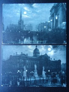 Birmingham x 2 BIRMINGHAM by MOONLIGHT Elmer Keene c1904 by Raphael Tuck 2052