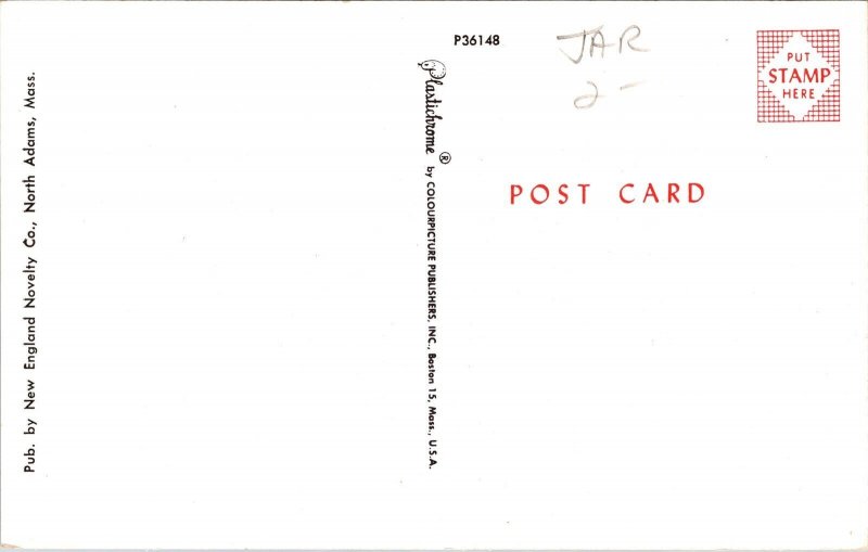 Greetings Mohawk Trail Mass Multi View Native Americans Chrome Postcard 