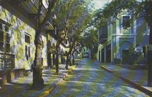 Puerto Rico San Juan Typical Street Scene 1963