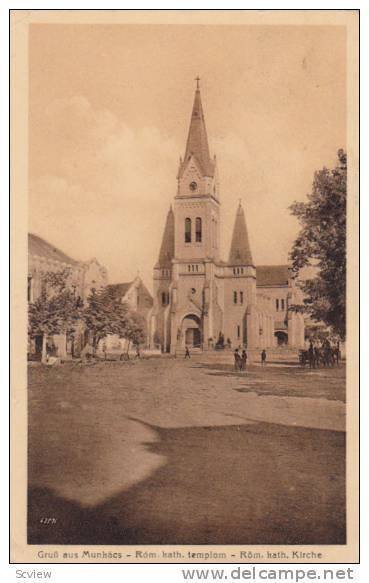 Gruss aus Munkacs , Rom. kath. templon , Czech Republic, PU-1920