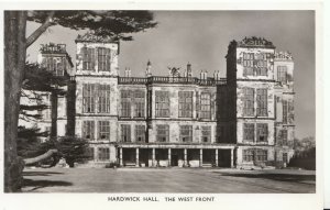 Derbyshire Postcard - Hardwick Hall - West Front - Real Photograph - Ref A2320