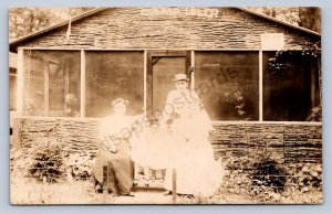 K1/ Canton Ohio RPPC Postcard c1910 Meyers Lake Camp Isler Cabin  156