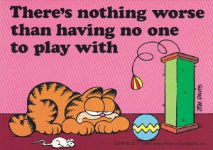 Jim Davis Garfield There's Nothing Worse Than Having No One To Play With