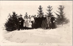 RPPC Corder Missouri Edward  Emma Gather Snow Braudt Family Iowa Postcard B29