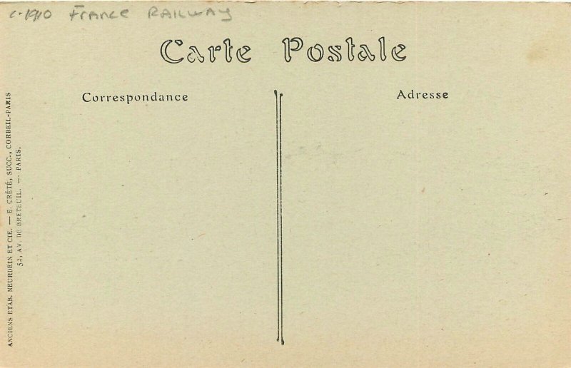 Postcard C-1910 France Railroad Saumur Birdseye View 22-12704