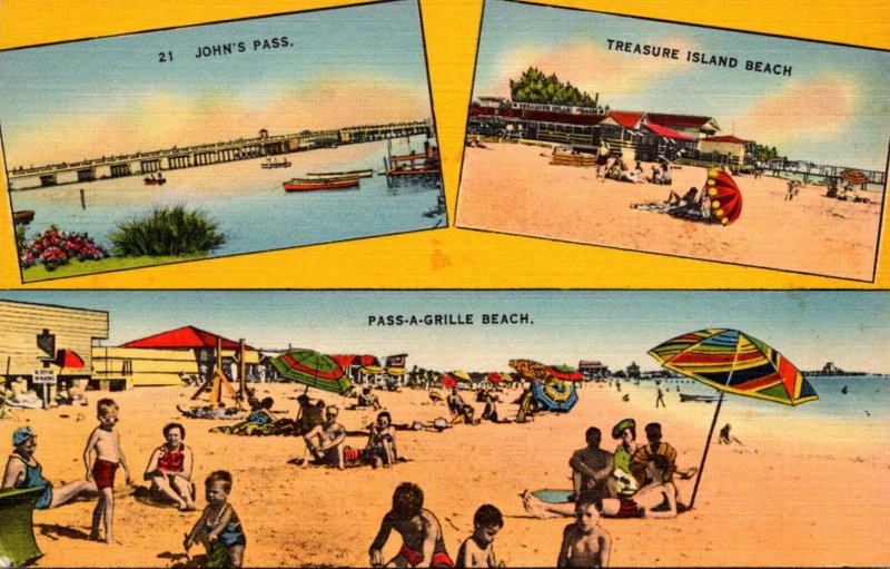 Florida Pass-A-Griile Beach St John's Pass Treasure Island Beach 1946
