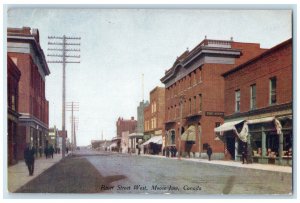 1910 River Street West Moose Jaw Saskatchewn Canada Antique Posted Postcard