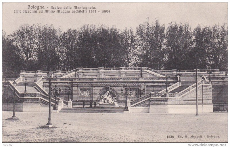 BOLOGNA, Emilia-Romagna, Italy, 1900-1910's; Scalea Della Montagnola