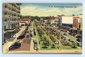 Palafox Street View Pensacola FL Florida Postcard (DO1)