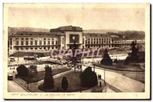 Old Postcard Mulhouse new station