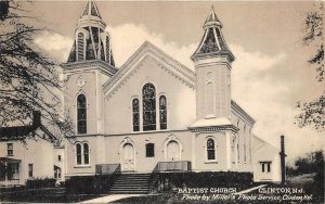 Clinton New Jersey 1940s RPPC Real Photo Postcard Baptist Church