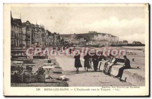 Old Postcard Mers les Bains Esplannade to Treport