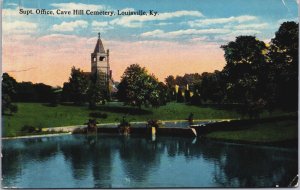 USA Supt Office Cave Hill Cemetery Louisville Kentucky Vintage Postcard C034