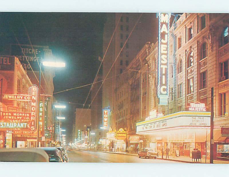 Unused Pre-1980 MAJESTIC MOVIE THEATER & SHOPS Dallas Texas TX G4790