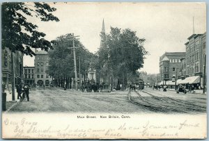 NEW BRITAIN CT MAIN STREET ANTIQUE POSTCARD