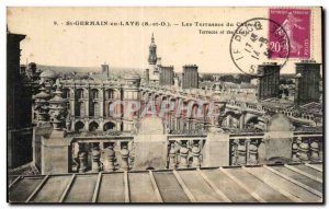 Old Postcard St Germain En Laye Les Terrasses Du Chateau