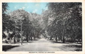 Marianna Florida Residential District Scenic View Antique Postcard KK1087