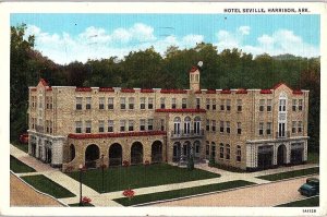 Postcard HOTEL SCENE Harrisson Arkansas AR AI9277