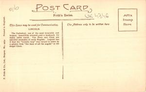 uk4346 lincoln  cathedral west front real photo   uk