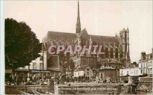 Old Postcard Amiens The Cathedral and the Walk on Water