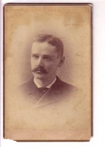 Vintage Photographic Portrait Man,, Levi Sherman, Rochester, New York