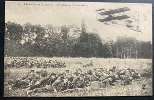 Mint France Real Picture Postcard Infantry Maneuvers Airplane Recognition