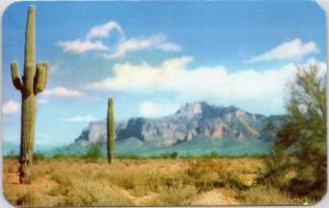 postcard Arizona -Superstition Mountain near Phoenix AZ