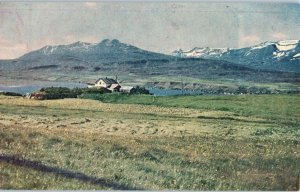 A Farm WIth Old Fashioned Turf Stables Iceland Postcard