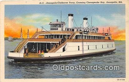 Annapolis Claiborne Ferry Annapolis, MD USA Ship Unused 