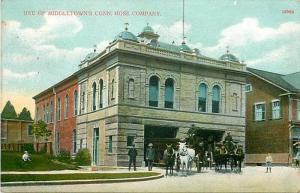 CT, Middletown, Connecticut, Hose Company, Fireman Horse wagon, Robbins Brothers