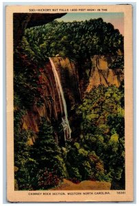 North Carolina NC Postcard Hickory Nut Falls Chimney Rock Section Western c1944