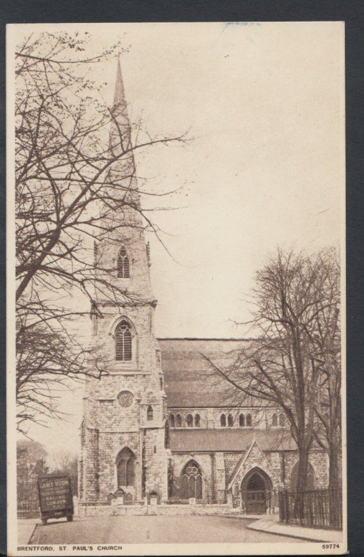 Middlesex Postcard - Brentford - St Paul's Church     RS7298