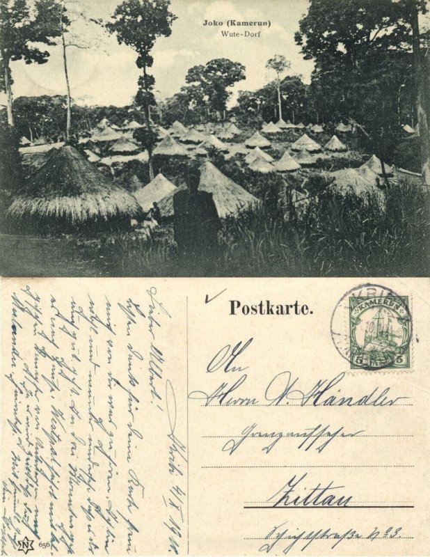 cameroon, JOKO, Native Village, Wute Mbute Vute (1910) Postcard