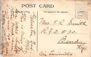 1900s Bird's Eye View Galveston Texas Postcard