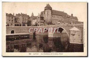 Postcard Old Chateau Laval and Old Bridge