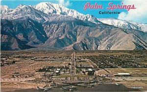 Aerial Spectacular of PALM SPRINGS, CALIFORNIA HS Crocker 6705 postcard