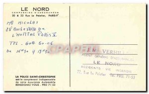 Old Postcard St. Christopher Wood Statue