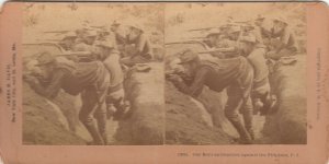 SV: Philippines , 1900 ; Our Boys entrenched against the Filipinos