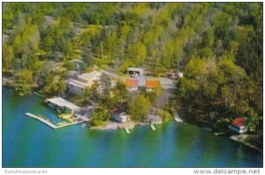 Canada Aerial View Lucky Strike Camp On Lake Nipissing Lavigne Ontario