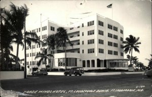 Fort Lauderdale Florida FL Trade Winds Hotel Classic Car Real Photo Postcard