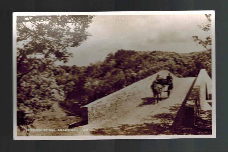 Mint Picture Postcard Ireland County Kerry Killarney Brickeen Bridge Donkey Cart