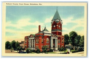 c1940 Bullock County Court House Exterior Statesboro Georgia GA Vintage Postcard