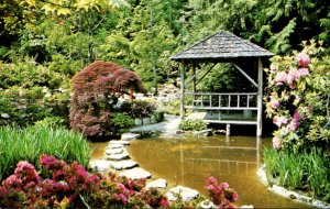 Canada Vancouver The Butchart Gardens Teahouse In The Japanese Gardens