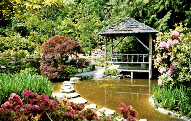 Canada Vancouver The Butchart Gardens Teahouse In The Japanese Gardens