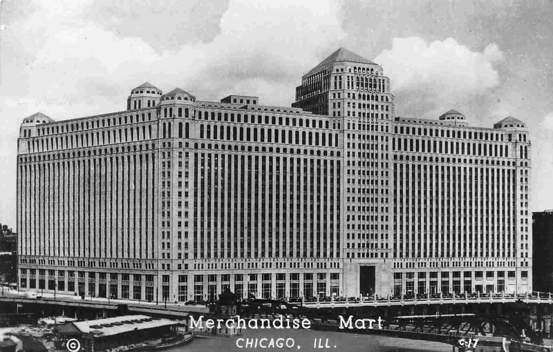 Merchandise Mart Chicago Illinois Grogan RPPC Real Photo postcard