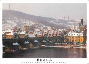 Postcard Modern Praha Karluv most was mala Strana