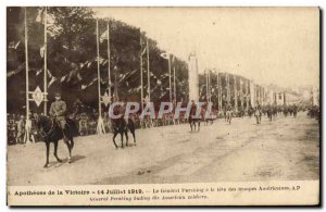 Old Postcard Paris Apotheosis of victory in July 1919 The genral Pershing at ...