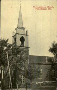 Williamsport MD Old Lutheran Church c1910 Postcard