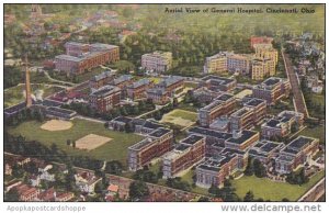 Ohio Cincinnati Aerial View Of General Hospital 1946