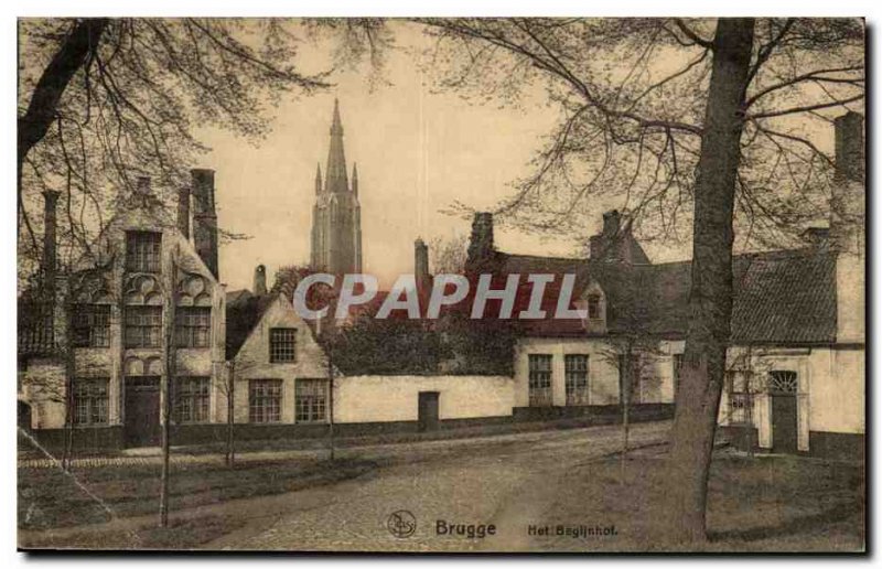 Belgium Brugge Belgie Old Postcard Het Begijnhof